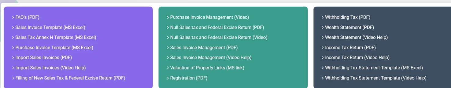Help resources on the FBR IRIS landing page